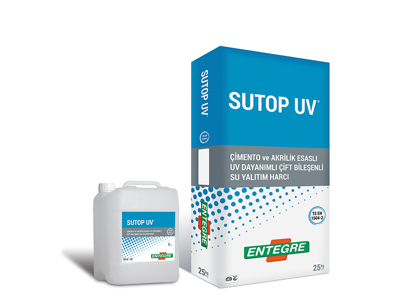 SUTOP UV® Çimento ve Akrilik Esaslı UV Dayanımlı Çift Bileşenli Su Yalıtım Harcı