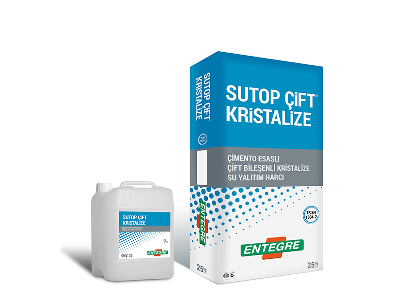 SUTOP TEK® KRiSTALiZE Çimento Esaslı Tek Bileşenli Kristalize Su Yalıtım Harcı